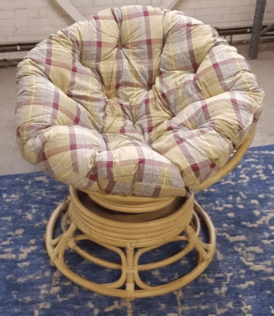 Papasan Swivel 360 Chair - Highland Fabric