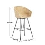 Porto Black Bar Stool