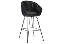 Porto Black Bar Stool