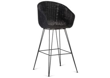 Porto Black Bar Stool