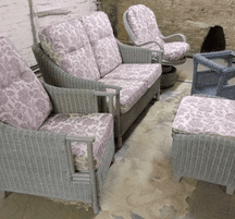 Santa Cruz Package - Sofa, x1 Chair, x1 Deluxe Swivel Rocker, x1 Storage Footstool Plus Side Table