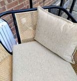 Seoul Black & Natural French Begere Mix Lounge Chairs x2