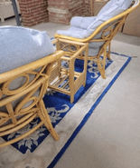 Sorrento Chairs x2 Plus Side Table Ex-Display Frames/New Cushions