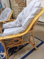 Sorrento Chairs x2 Plus Side Table Ex-Display Frames/New Cushions