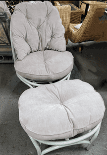 Spearmint Chair & Footstool