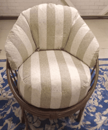 Swivel Brown Cane Chair