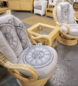 Swivel Rockers x2 & Side Table