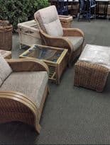 Turin Pair Of Chairs Plus a Footstool with Storage & Coffee Table Package