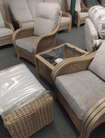 Turin Pair Of Chairs Plus a Footstool with Storage & Coffee Table Package