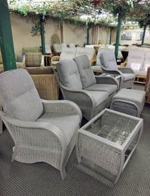 Turin Sofa , x2 Chairs, Coffee Table, Side Table & Footstool Package Offer