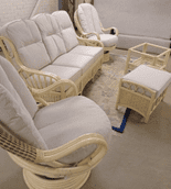 Vale 3 Seater Sofa, x2  Swivel Rockers Plus Coffee Table Footsool