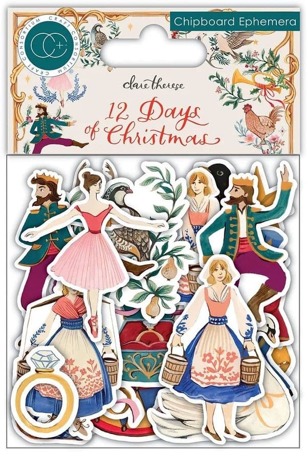 12 Days of Christmas Chipboard Ephemera