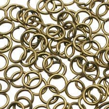 40 Jump Rings - Antique Gold