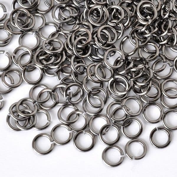 40 Jump Rings - Black Antique