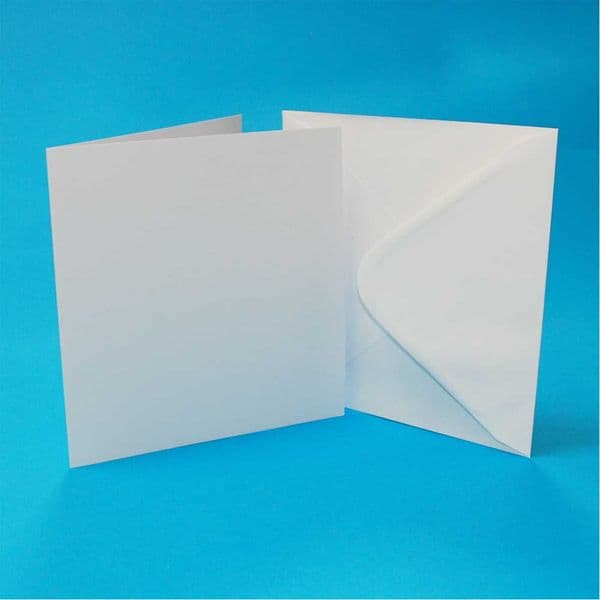 40 Premium Craft UK - 6 x 6 Card Blanks - White