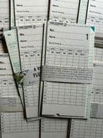 8 Time Cards - Clock Cards