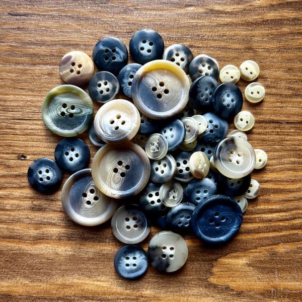 Button Assortment Faux Horn