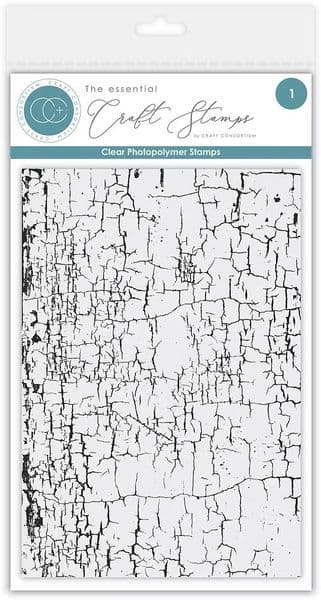 Craft Consortium - A6  Clear Stamp Set - Cracked Surface
