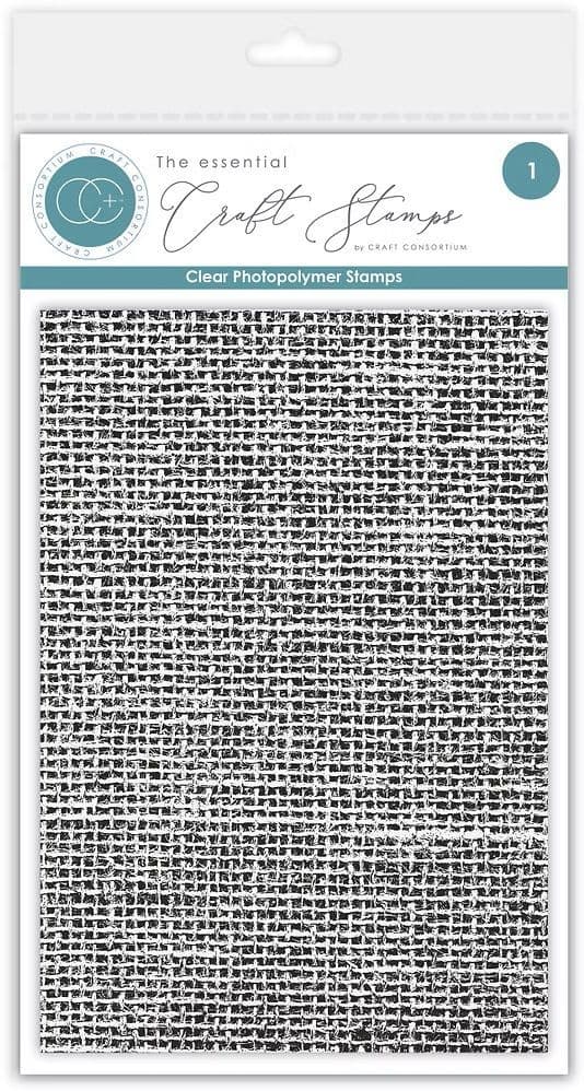 Craft Consortium - A6 Clear Stamp Set - Hessian Texture
