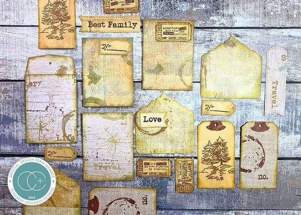 Craft Consortium - A6  Clear Stamp Set - Ink & Coffee Stains