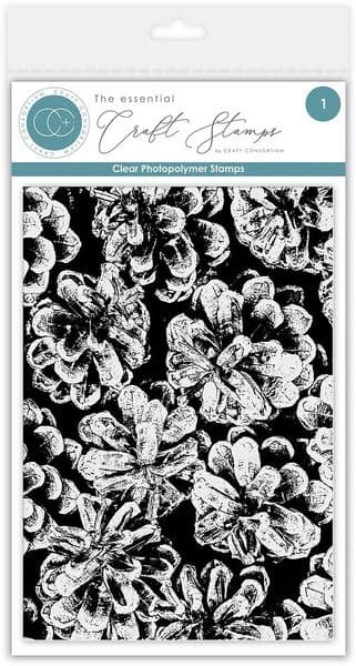 Craft Consortium - A6  Clear Stamp Set - Pinecone