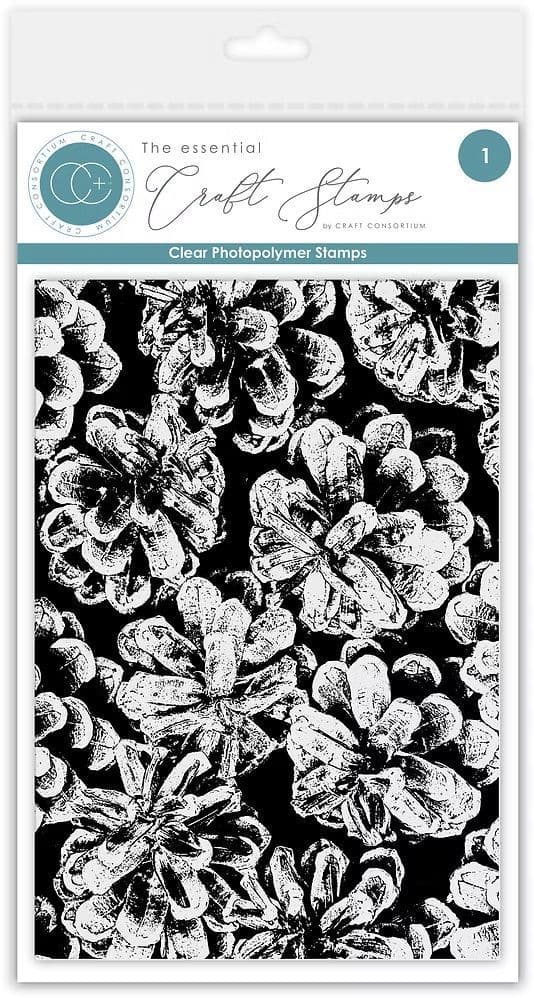Craft Consortium - A6 Clear Stamp Set - Pinecone