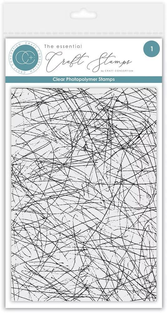 Craft Consortium - A6 Clear Stamp Set - Scribble
