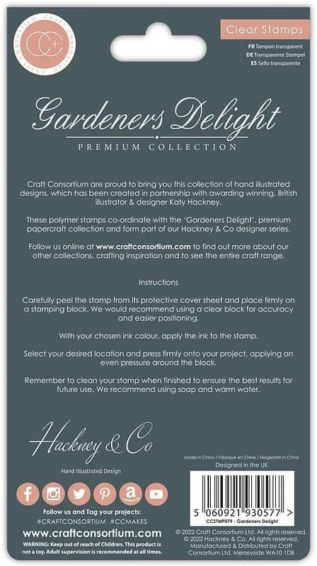 Craft Consortium - Gardener's Delight - A6 Clear Stamp Set