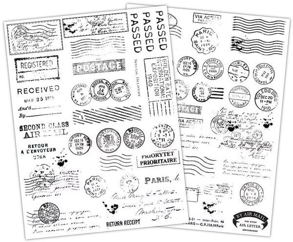Craft Consortium - Rub-On Transfers - Postage