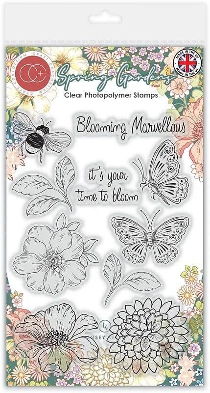 Craft Consortium - Spring Gardens - A6 Clear Stamp Set