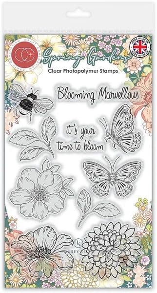 Craft Consortium - Spring Gardens - A6  Clear Stamp Set