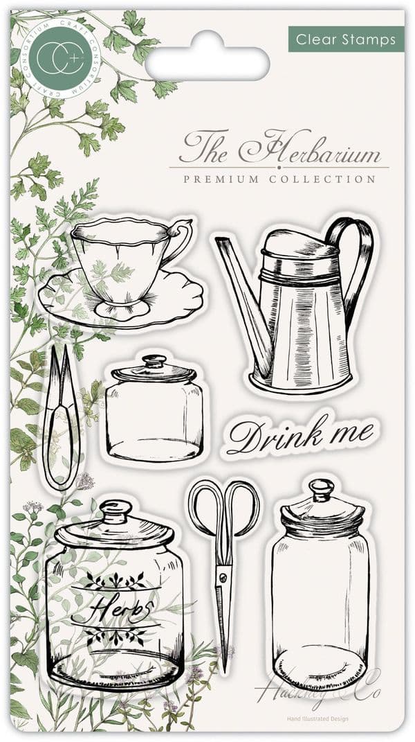 Craft Consortium - The Herbarium - Utensils - A6 Clear Stamp Set