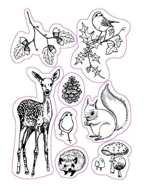 Craft Consortium - Winter Woodland - A6 Clear Stamp Set