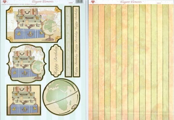 Craft UK Die Cut Collage Sheet Elegant Elements EI005