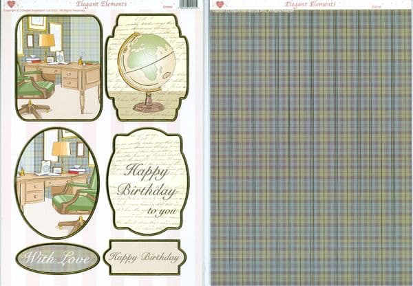 Craft UK Die Cut Collage Sheet Elegant Elements EI006