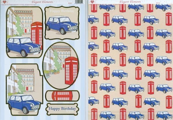 Craft UK Die Cut Collage Sheet Elegant Elements EI007