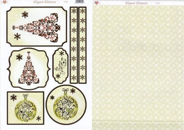 Craft UK Die Cut Collage Sheet Elegant Elements EI046