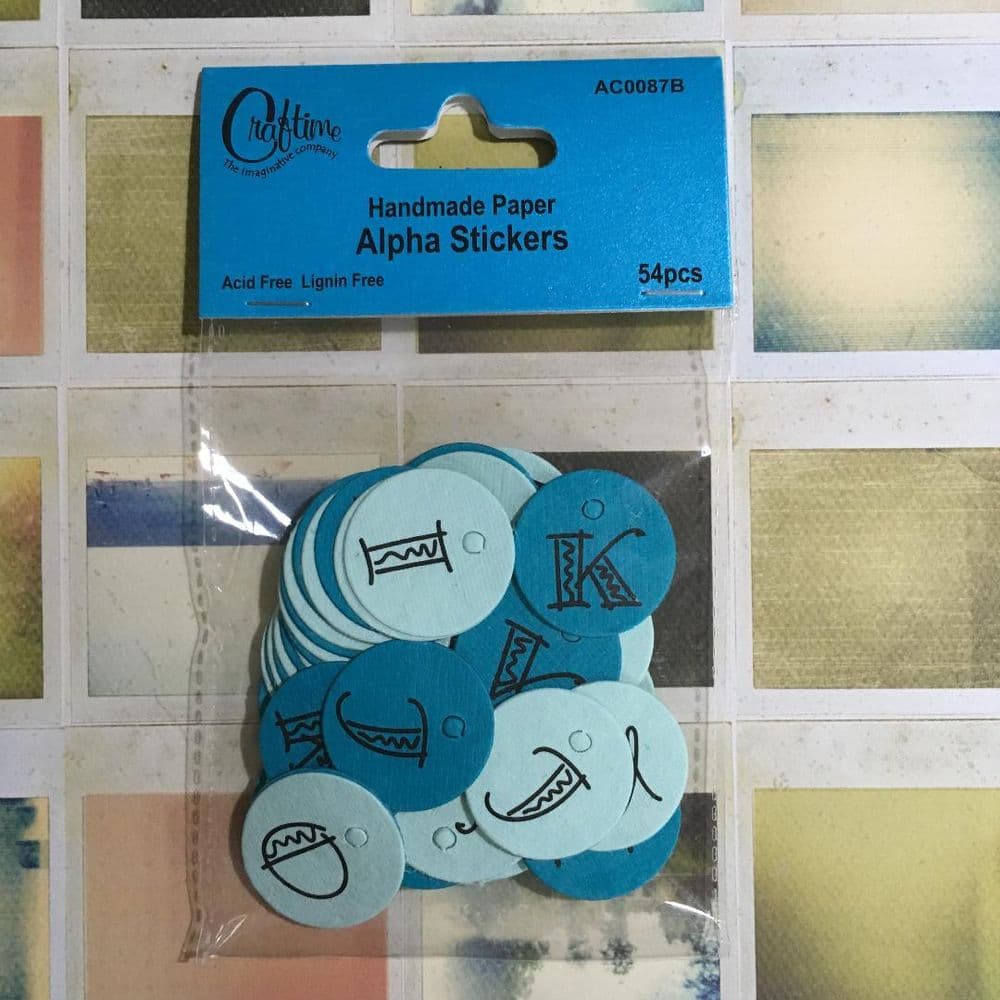 Craftime Alpha Stickers Blue