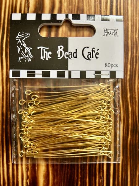 Craftime Bead Cafe Eye Pins - Gold