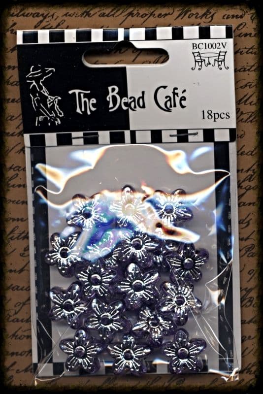 Craftime Bead Cafe Flower Beads Violet