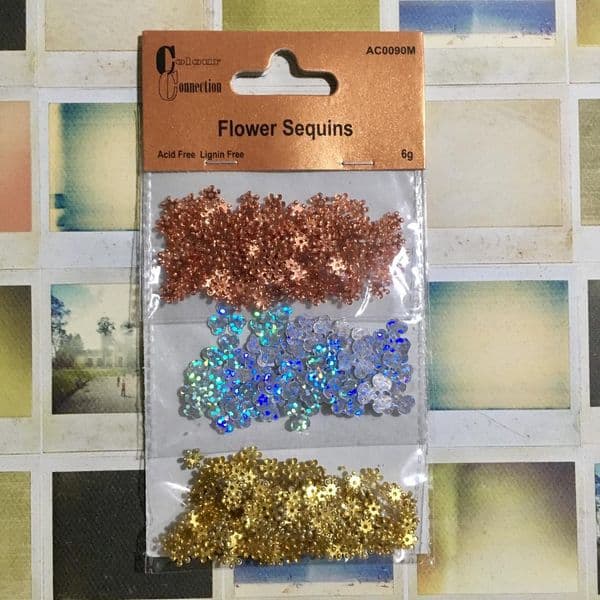 Craftime Flower Sequins Metallic
