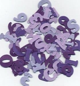 Craftime Handmade Paper Alphanumerals Violet