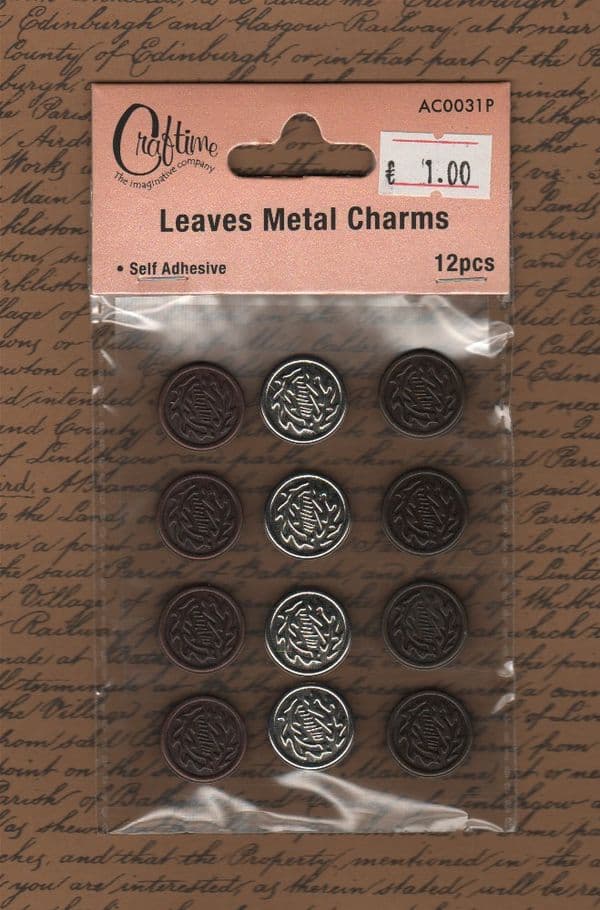 Craftime Metal Charms Leaves