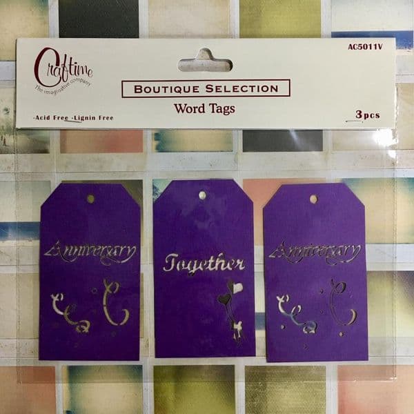 Craftime Word Tags Violet