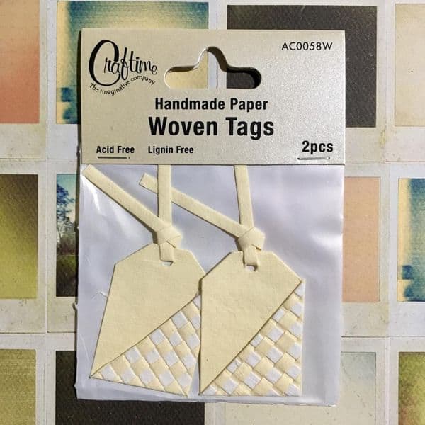 Craftime Woven Tags Cream