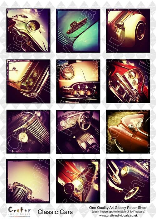 Crafty Individuals Classic Cars Collage Sheet