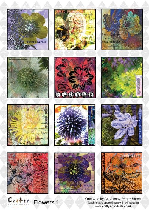 Crafty Individuals Flowers 1 Collage Sheet