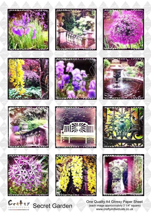 Crafty Individuals Secret Garden 1 Collage Sheet