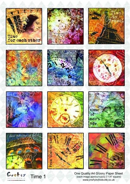 Crafty Individuals Time 1 Collage Sheet