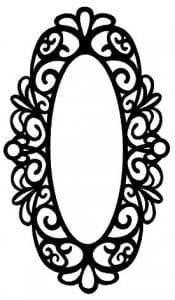 Creative Expressions Singles Rubber Stamp Renaissance Oval Frame